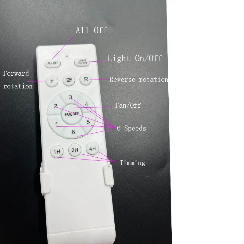 Wentylatory sufitowe 42/52 cale z lampami LED - 3 kolory, 6 prędkości silnika DC, pilot zdalnego sterowania, niskie dekoracyjne wentylatory z oświetleniem | Karnz