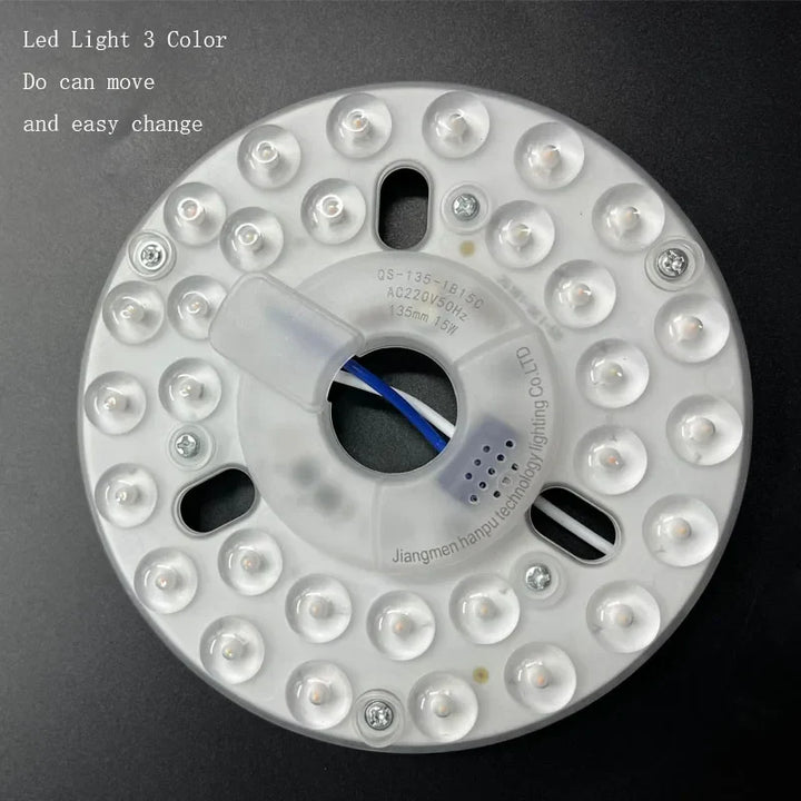 Wentylatory sufitowe 42/52 cale z lampami LED - 3 kolory, 6 prędkości silnika DC, pilot zdalnego sterowania, niskie dekoracyjne wentylatory z oświetleniem | Karnz