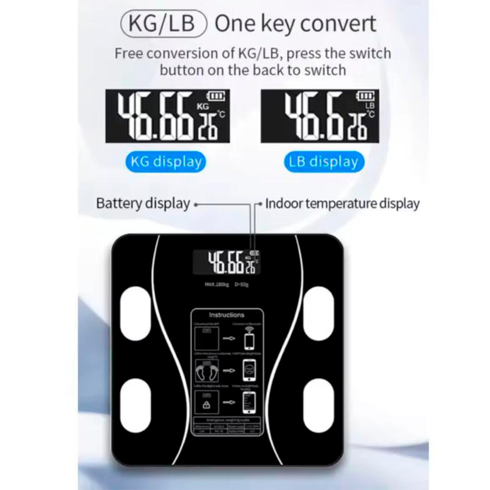 Waga osobista (180 kg) Pro - funkcja BMI i Bluetooth | Karnz