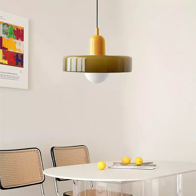 Kolorowa szklana lampa wisząca - BauLume | Karnz
