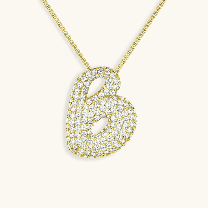 Naszyjnik z inicjałem Bubble-Diamant