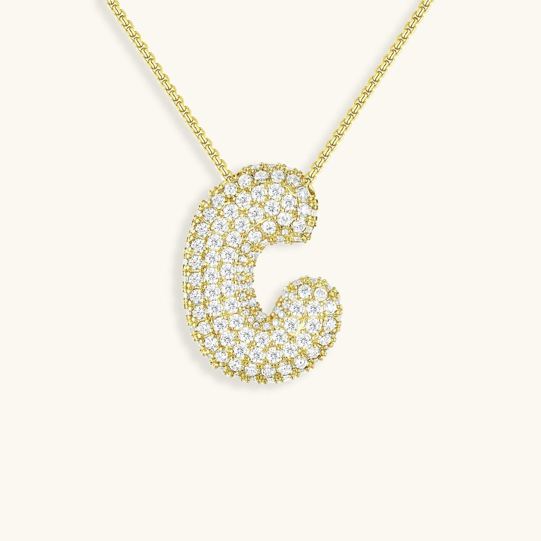 Naszyjnik z inicjałem Bubble-Diamant
