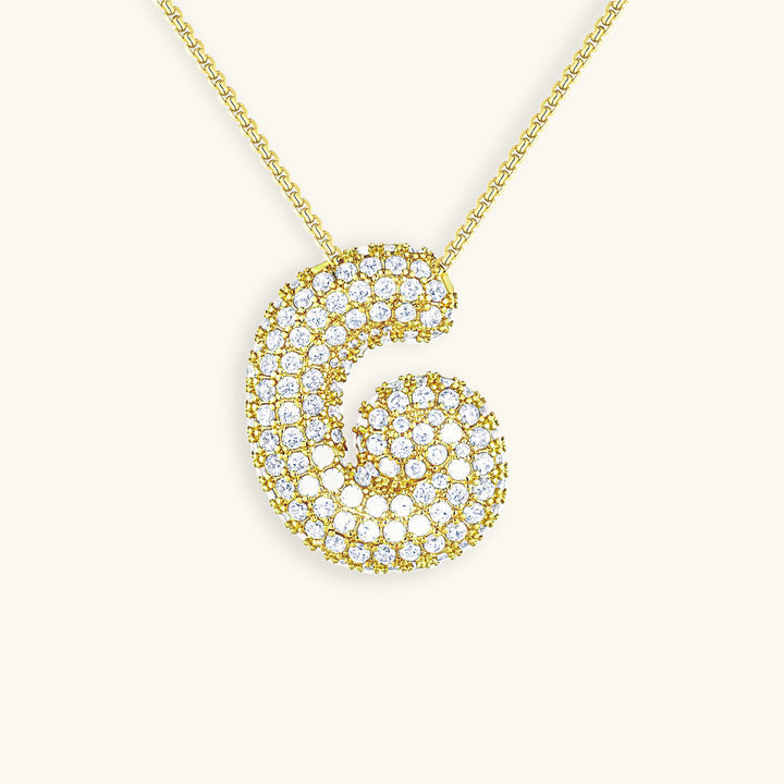 Naszyjnik z inicjałem Bubble-Diamant