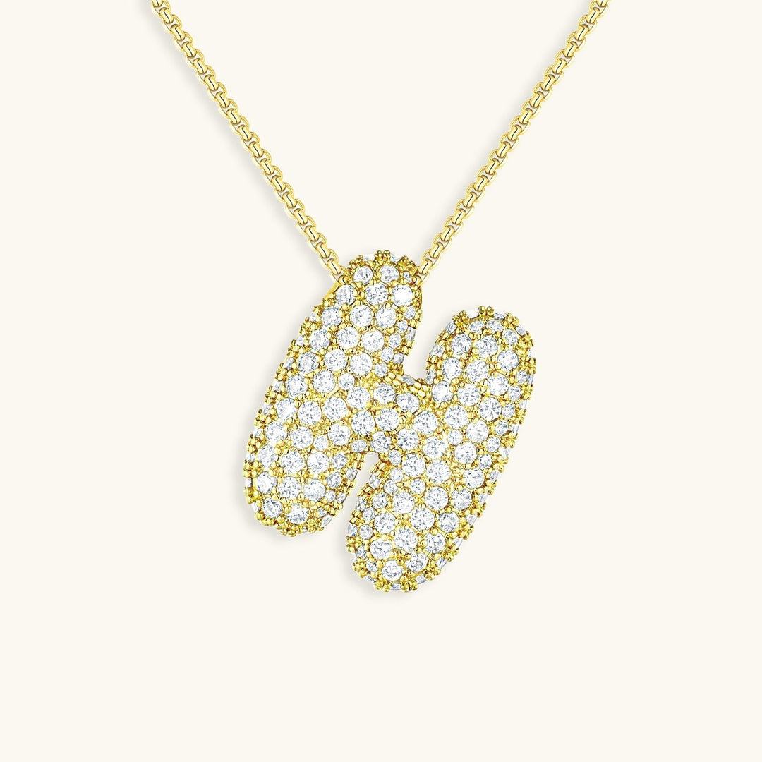 Naszyjnik z inicjałem Bubble-Diamant