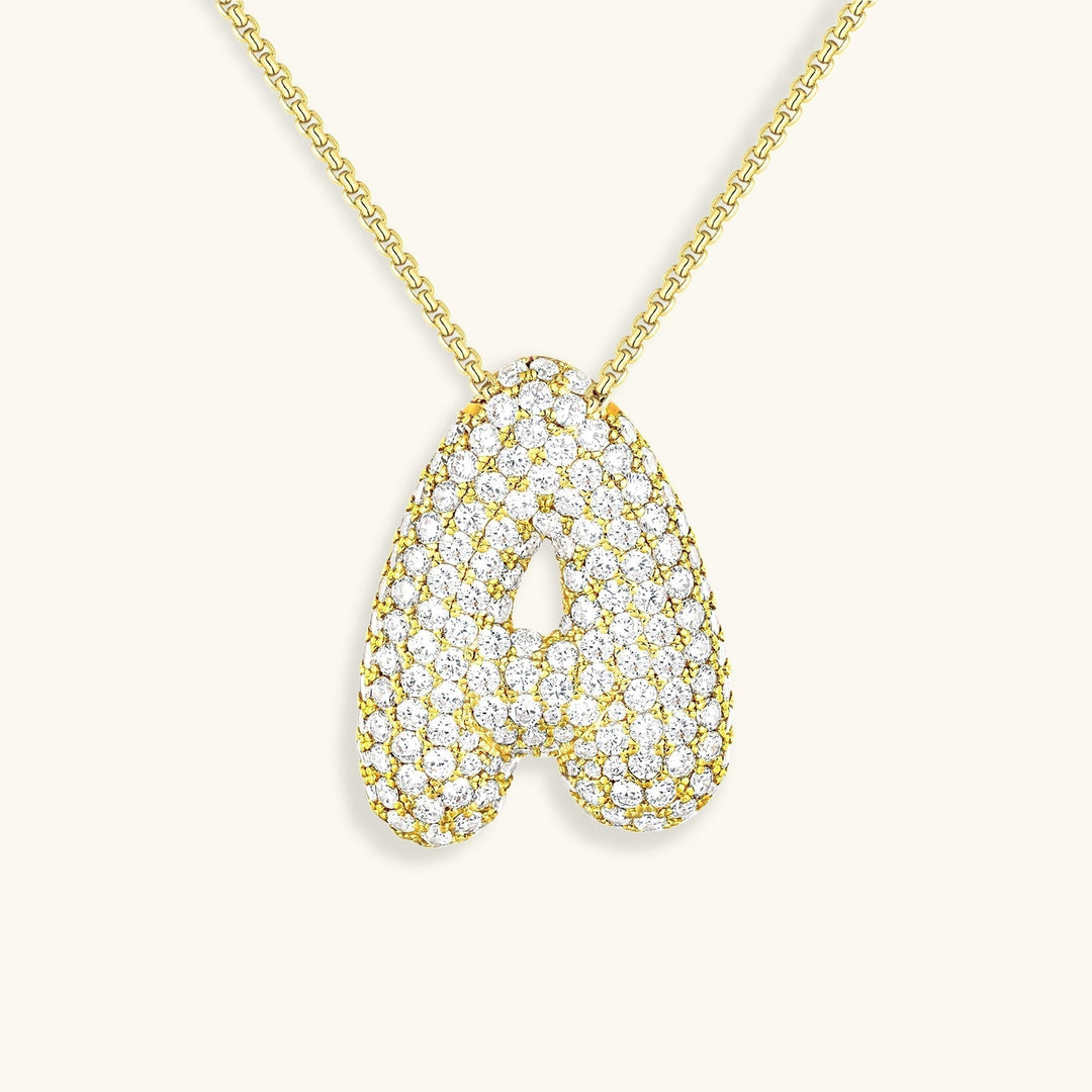 Naszyjnik z inicjałem Bubble-Diamant