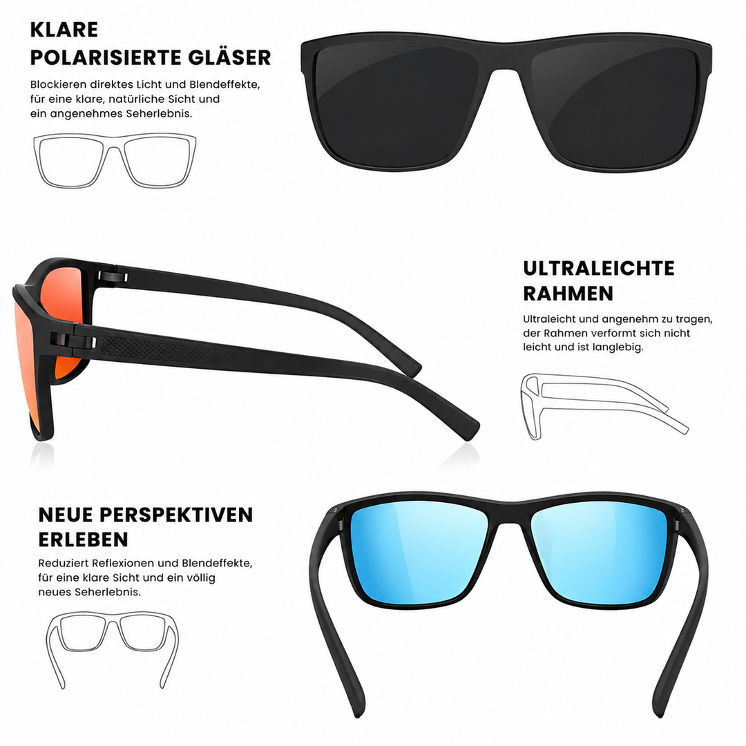 Polaryzacyjne okulary przeciwsłoneczne zestaw 3 szt. UV400 | Karnz