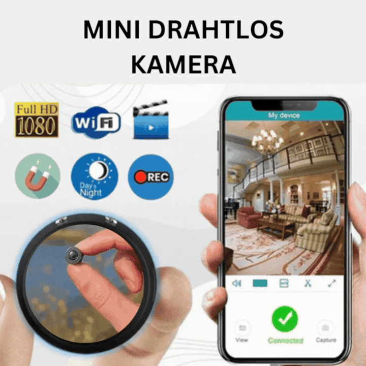 Sandsberg | Mini kamera WLAN 1080P HD | Dyskretne bezpieczeństwo dla Twojego domu