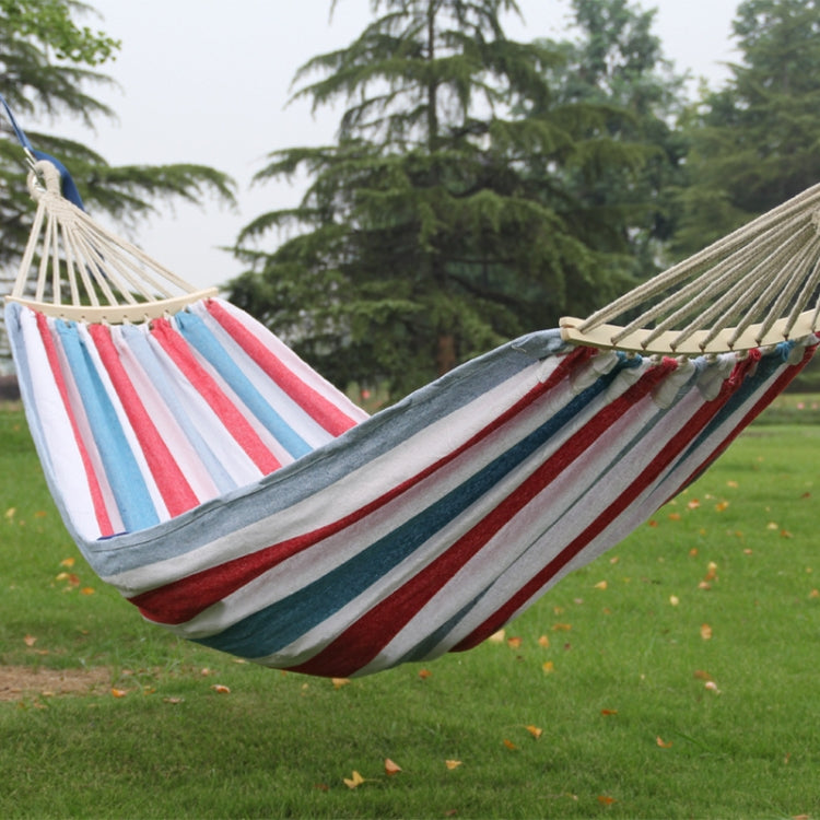 Sandsberg | Zewnętrzna Podwójna Gruba Hammock z Canvasu do Użytku Wewnętrznego z Demontowanym Wygiętym Stalowym Prętem, Rozmiar: 200x100cm
