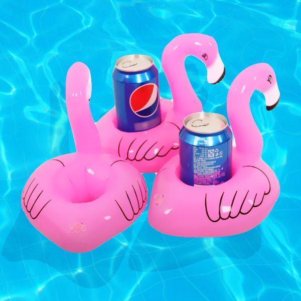 Flamingo Pływak do napojów na imprezy przy basenie i plaży | Karnz