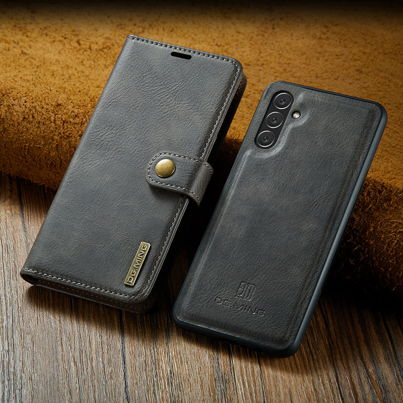 Etui 2-w-1 z odpinanym pokrywą ze skóry dla Samsung Galaxy