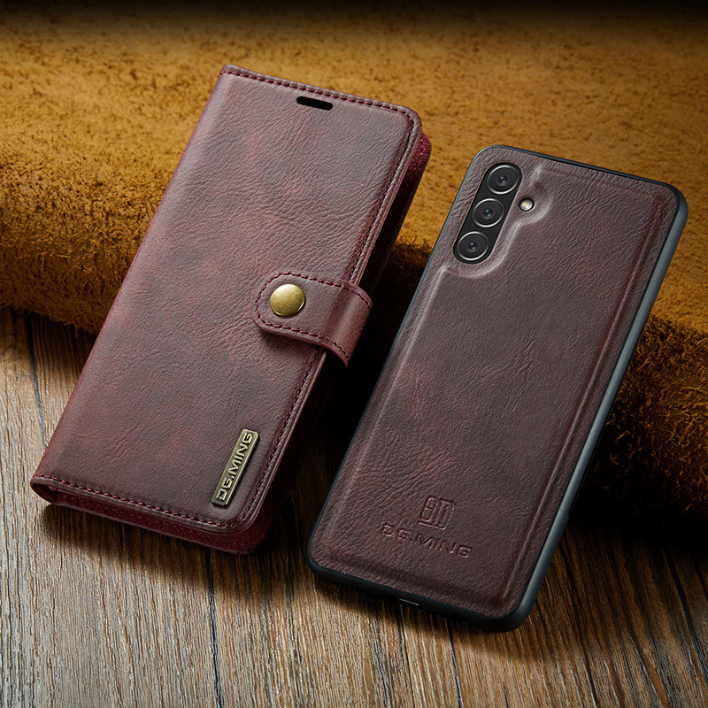 Etui 2-w-1 z odpinanym pokrywą ze skóry dla Samsung Galaxy