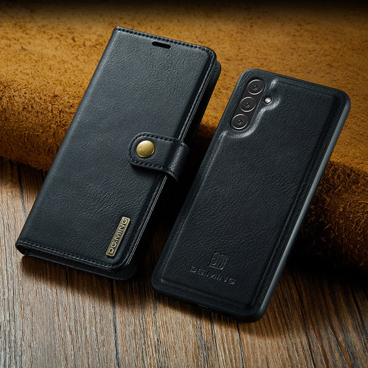 Etui 2-w-1 z odpinanym pokrywą ze skóry dla Samsung Galaxy