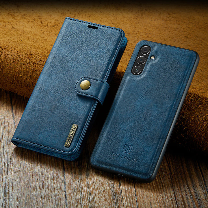 Etui 2-w-1 z odpinanym pokrywą ze skóry dla Samsung Galaxy