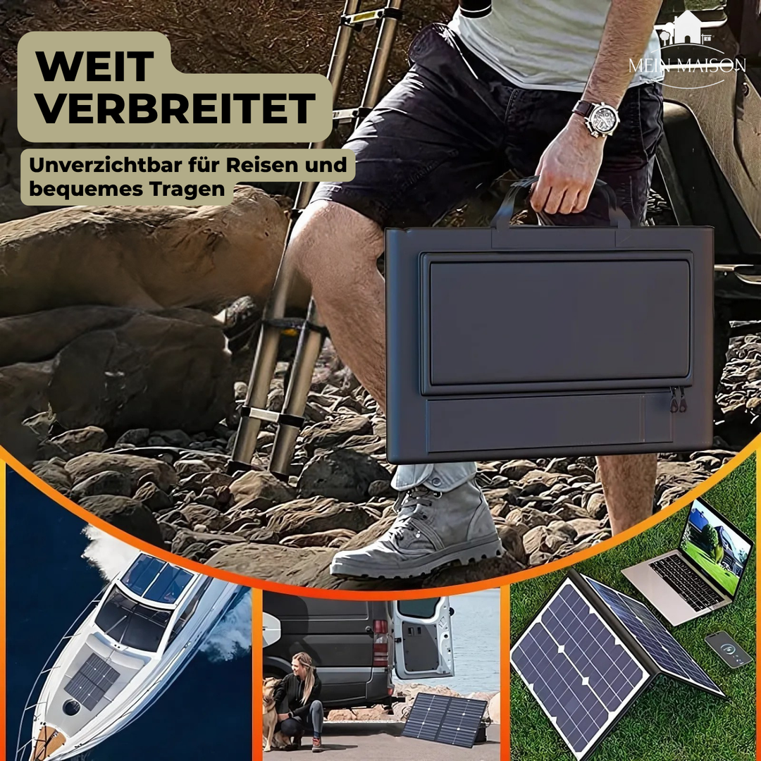 PowerFlex 40W Składany Panel Słoneczny – Przenośna Energia Słoneczna do Kempingu i Outdooru | Karnz