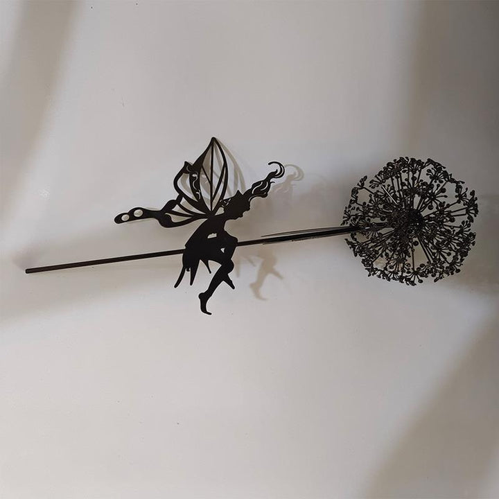 Wróżki i Mniszek Tańczą Razem Rzeźba do Ogrodu na Zewnątrz