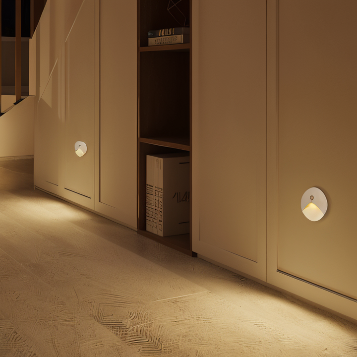 LuminiPath - Wodoszczelna lampa ścienna IP65 - Lampa wewnętrzna i zewnętrzna - Lampa LED z czujnikiem ruchu