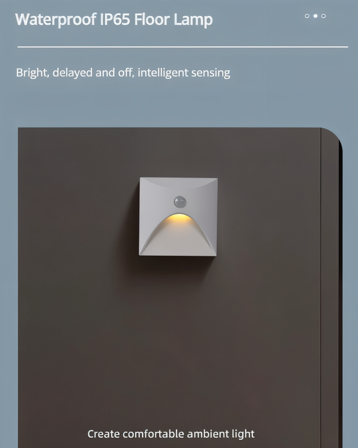 LuminiPath - Wodoszczelna lampa ścienna IP65 - Lampa wewnętrzna i zewnętrzna - Lampa LED z czujnikiem ruchu