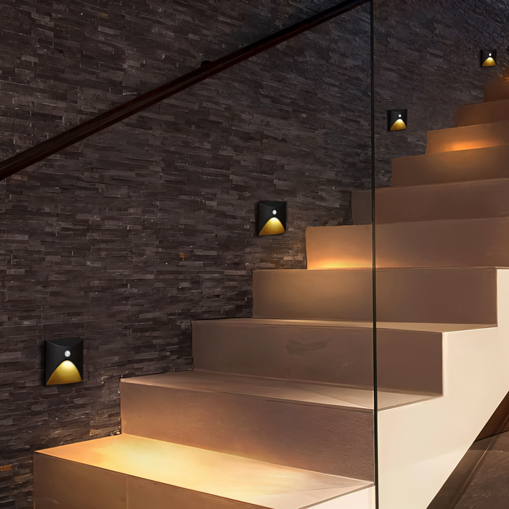 LuminiPath - Wodoodporna lampa ścienna IP65 - Lampa do wnętrz i na zewnątrz - Lampa LED z czujnikiem ruchu