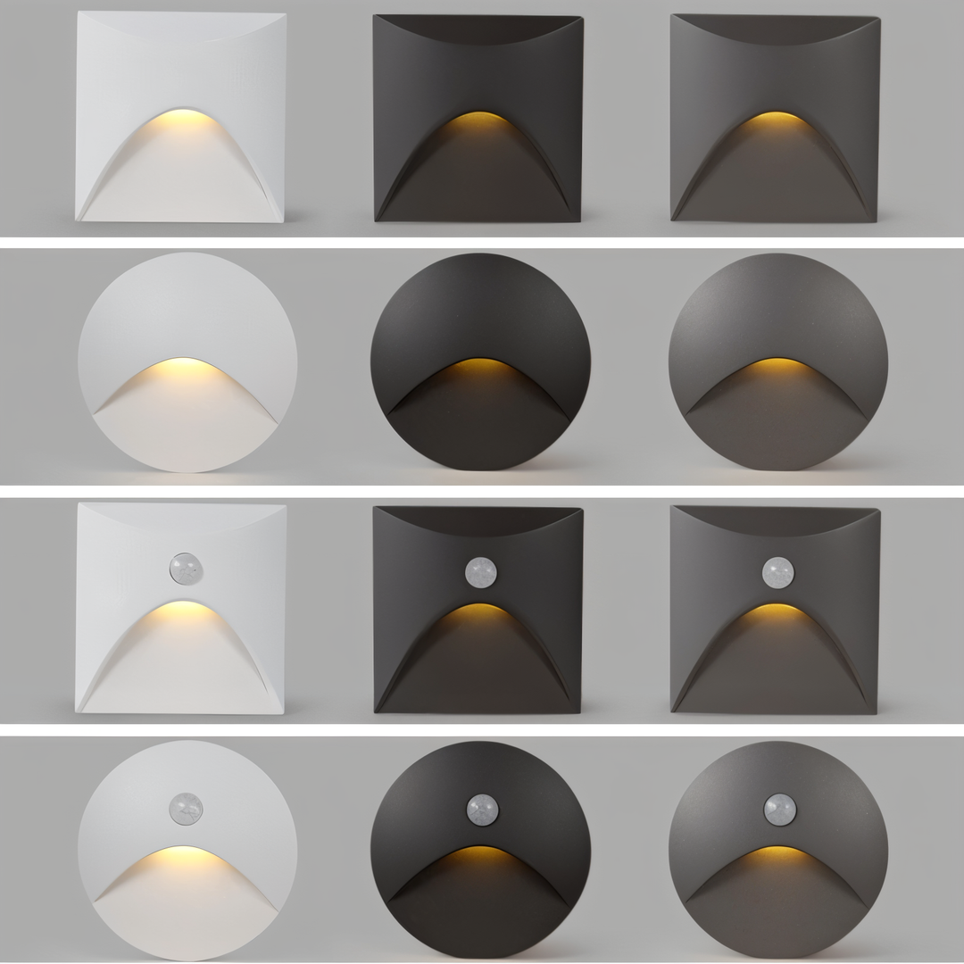 LuminiPath - Wodoodporna lampa ścienna IP65 - Lampa do wnętrz i na zewnątrz - Lampa LED z czujnikiem ruchu