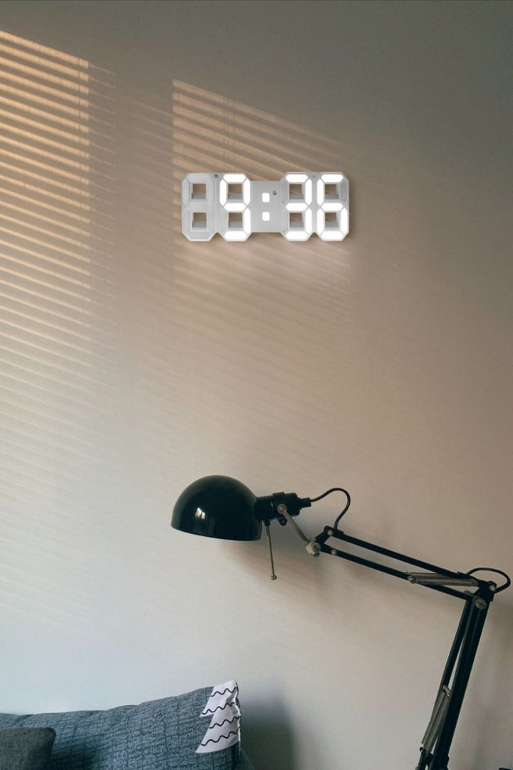 Cyfrowy zegar ścienny 3D LED – Nowoczesny design z funkcją przyciemniania i optymalną widocznością