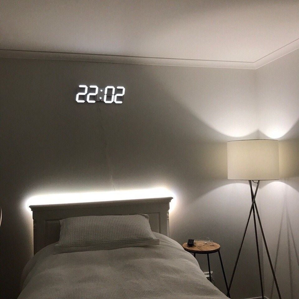 Cyfrowy zegar ścienny 3D LED – Nowoczesny design z funkcją przyciemniania i optymalną widocznością