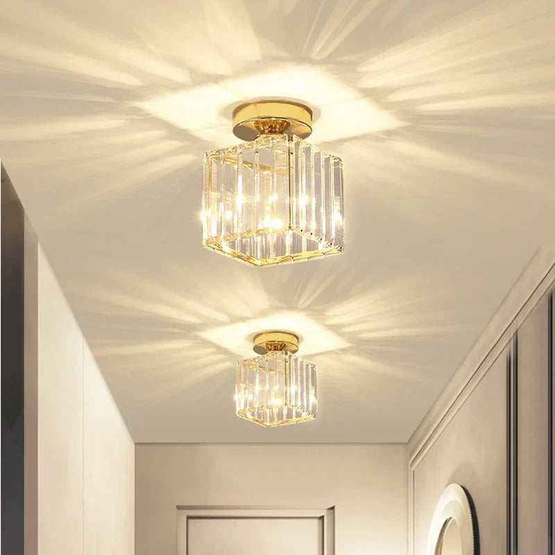 Lampa sufitowa kryształowa – Luksusowy klosz z kryształu do przedpokoju i salonu | Karnz