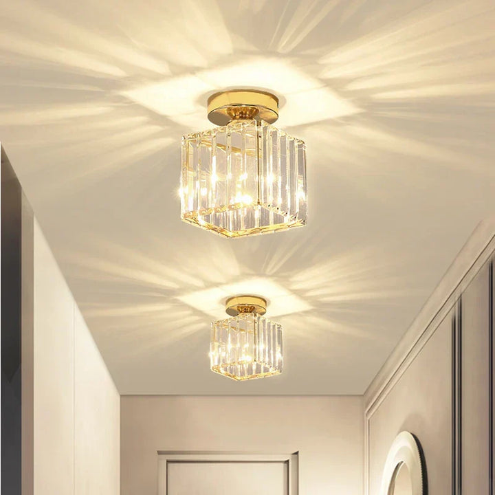Lampa sufitowa kryształowa – Luksusowy klosz z kryształu do przedpokoju i salonu | Karnz