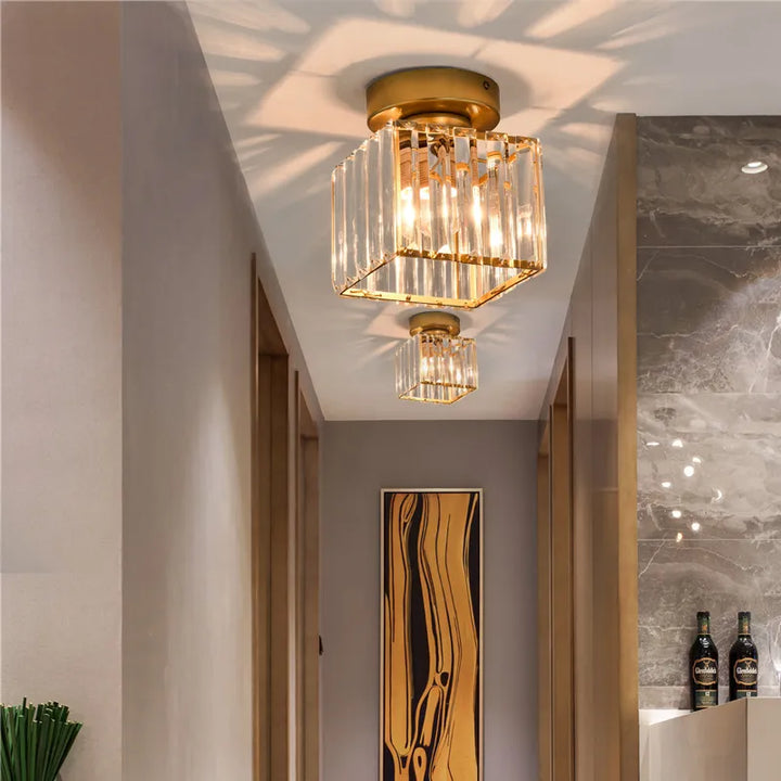 Lampa sufitowa kryształowa – Luksusowy klosz z kryształu do przedpokoju i salonu | Karnz