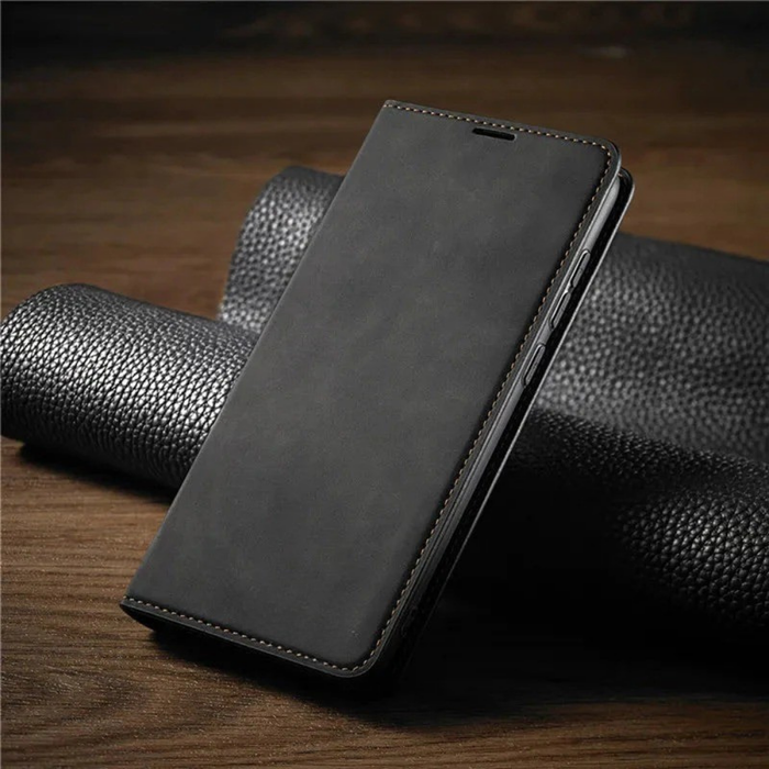 Etui na telefon z magnetycznym zapięciem ze skóry