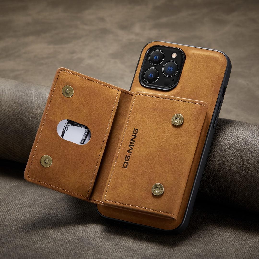 Etui skórzane 2 w 1 z odpinaną portmonetką dla iPhone&