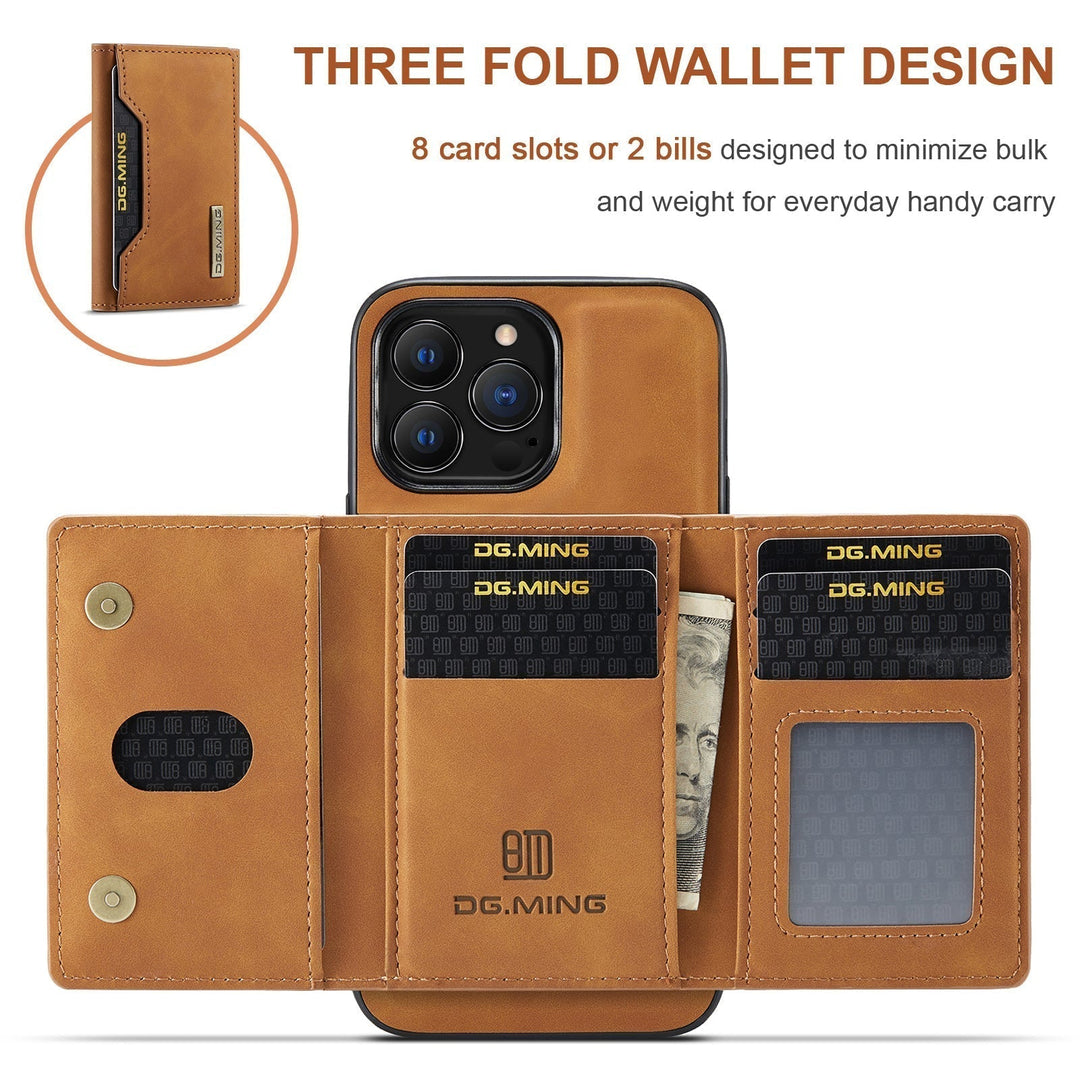 Etui skórzane 2 w 1 z odpinaną portmonetką dla iPhone&