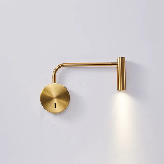 Obrotowa lampa LED na ścianę – nowoczesna lampa do czytania do sypialni | Karnz