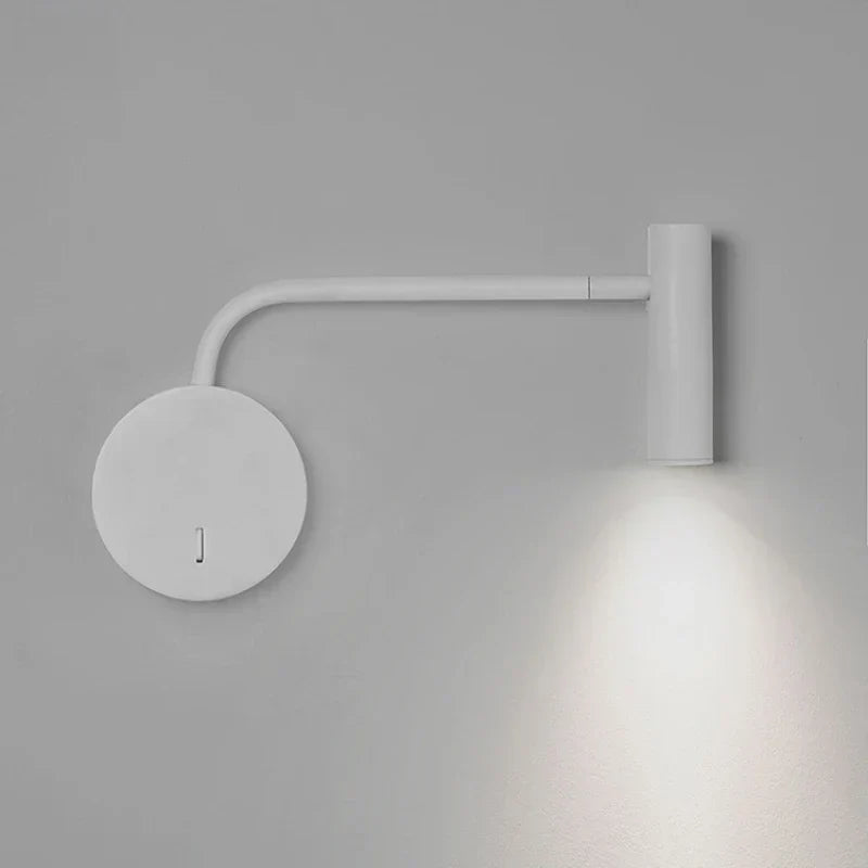 Obrotowa lampa LED na ścianę – nowoczesna lampa do czytania do sypialni | Karnz