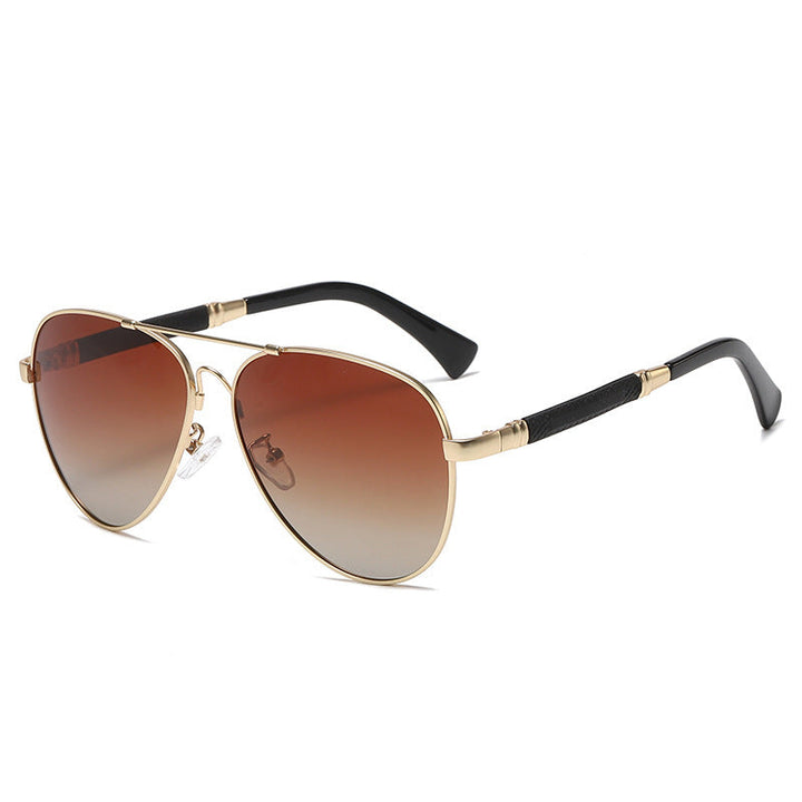 Damskie okulary przeciwsłoneczne typu aviator z elegancką metalową ramą i ochroną UV Karnz