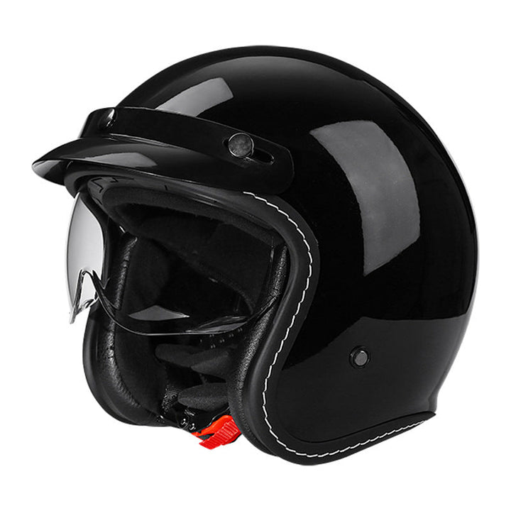 Stylowy kask motocyklowy z otwartą twarzą Karnz