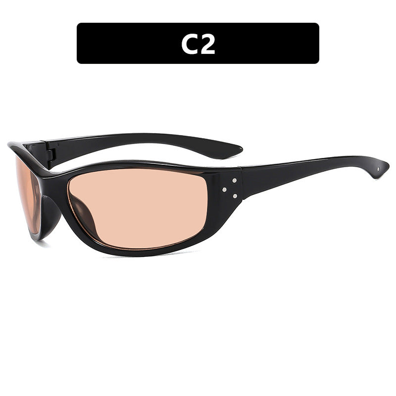 Damskie sportowe okulary przeciwsłoneczne z ergonomiczną ramą i ochroną UV Karnz