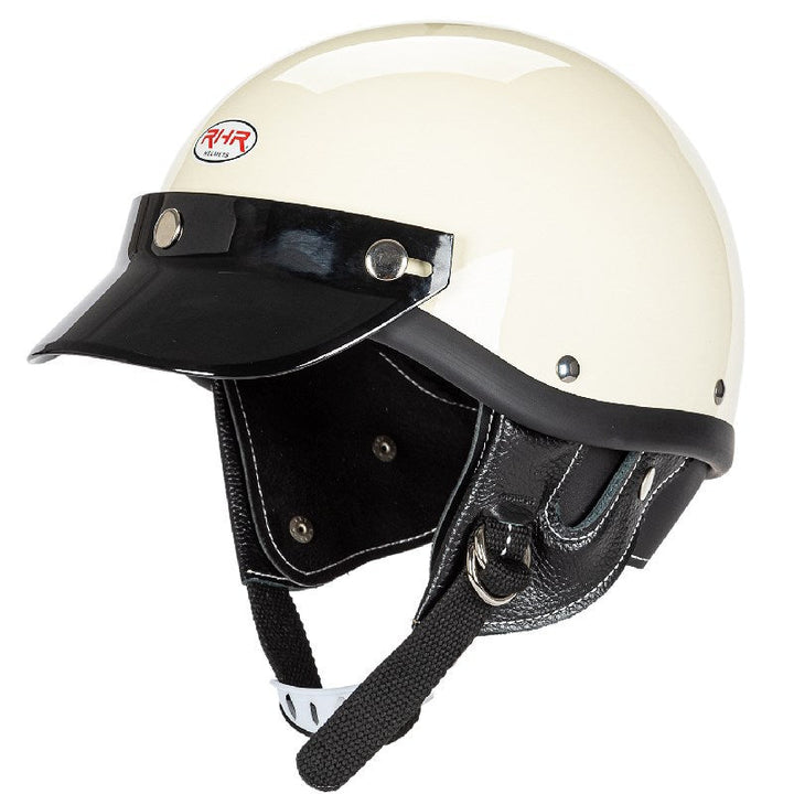 Klasyczny kask motocyklowy półpełny z wizjerem Karnz