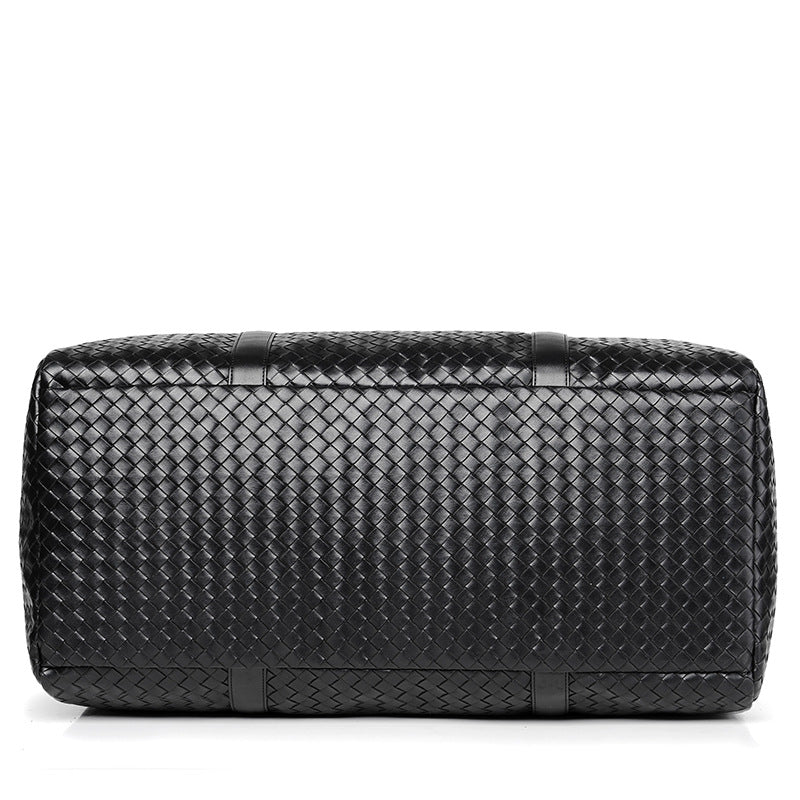 Woven Leather Weekend Duffel Bag Karnz
