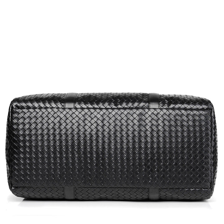 Woven Leather Weekend Duffel Bag Karnz