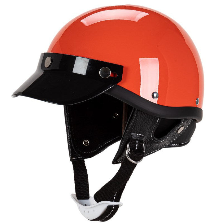 Klasyczny kask motocyklowy półpełny z wizjerem Karnz