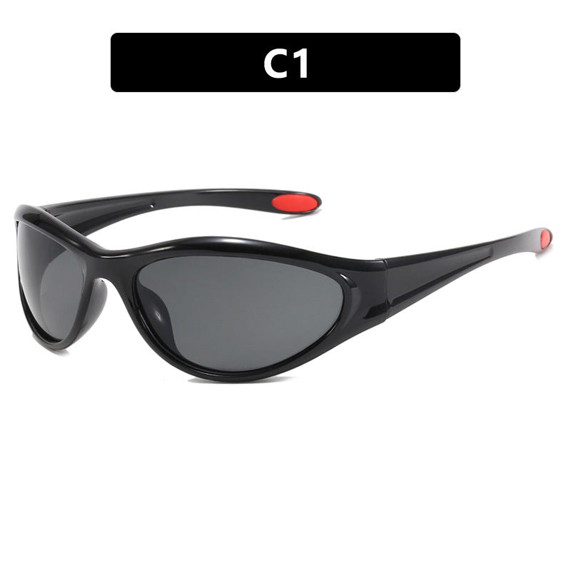 Damskie sportowe okulary przeciwsłoneczne z polaryzacyjnymi soczewkami i ergonomicznym designem Karnz