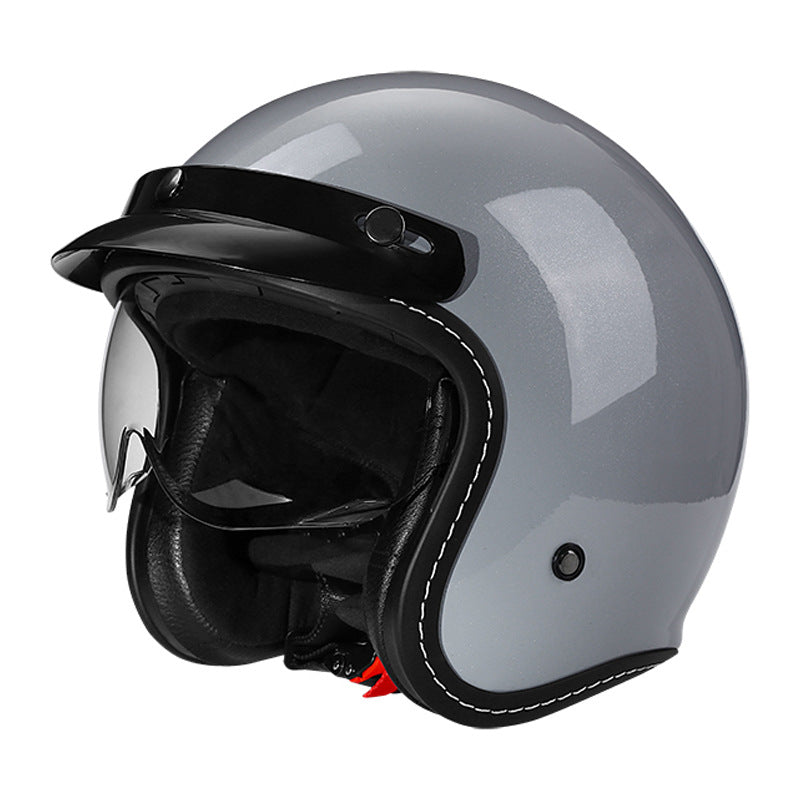 Stylowy kask motocyklowy z otwartą twarzą Karnz