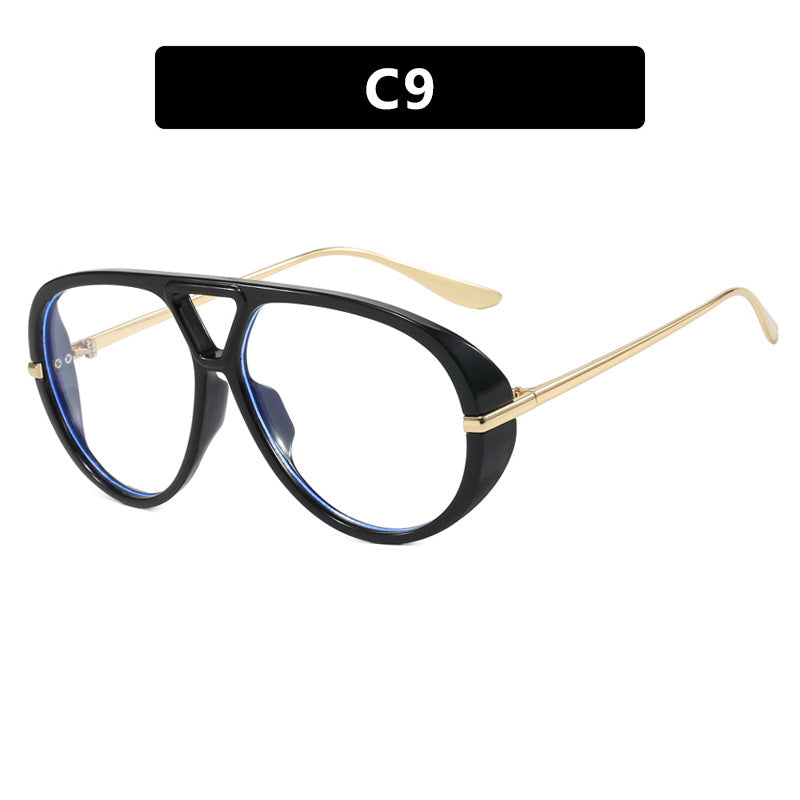 Damskie okulary przeciwsłoneczne w rozmiarze oversized z elegancką plastikową ramką i lustrzanymi soczewkami Karnz