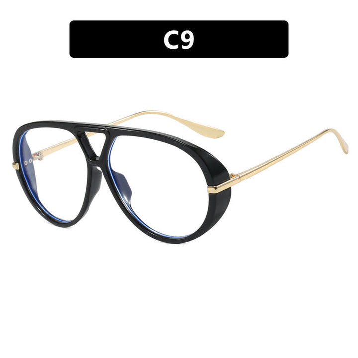 Damskie okulary przeciwsłoneczne w rozmiarze oversized z elegancką plastikową ramką i lustrzanymi soczewkami Karnz