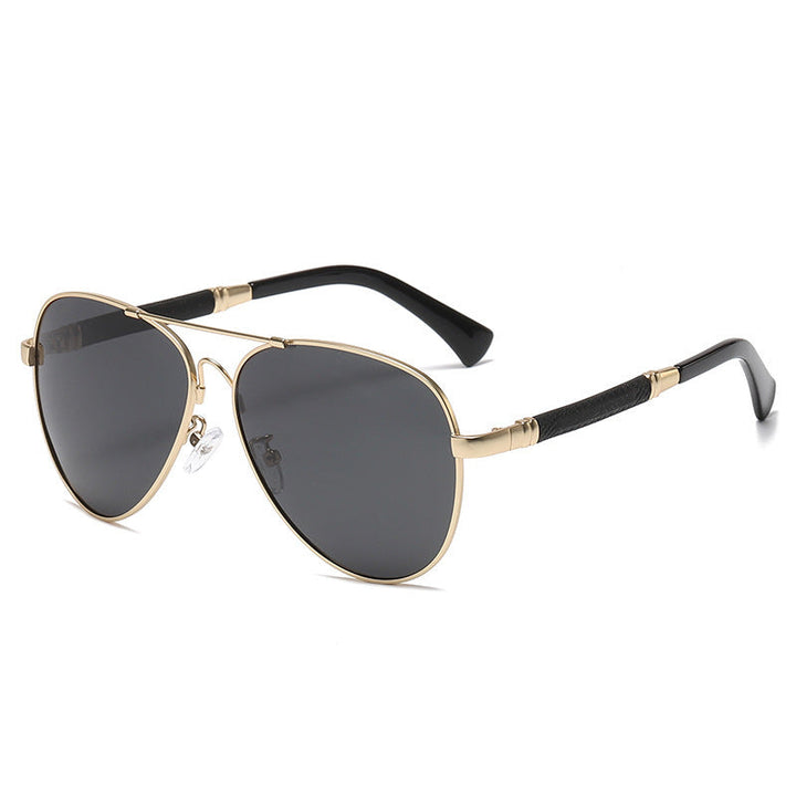 Damskie okulary przeciwsłoneczne typu aviator z elegancką metalową ramą i ochroną UV Karnz