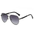 Damskie okulary przeciwsłoneczne typu aviator z elegancką metalową ramą i ochroną UV Karnz