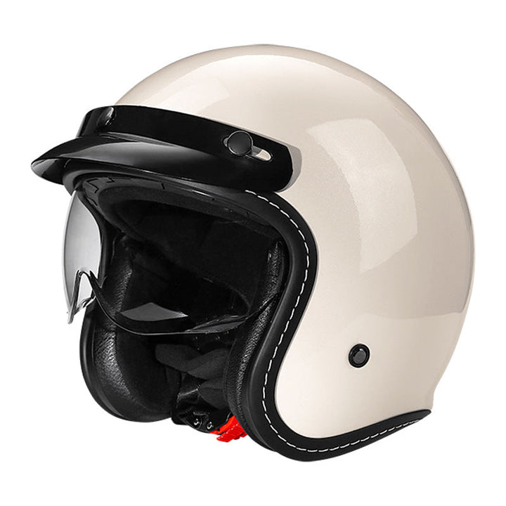 Stylowy kask motocyklowy z otwartą twarzą Karnz