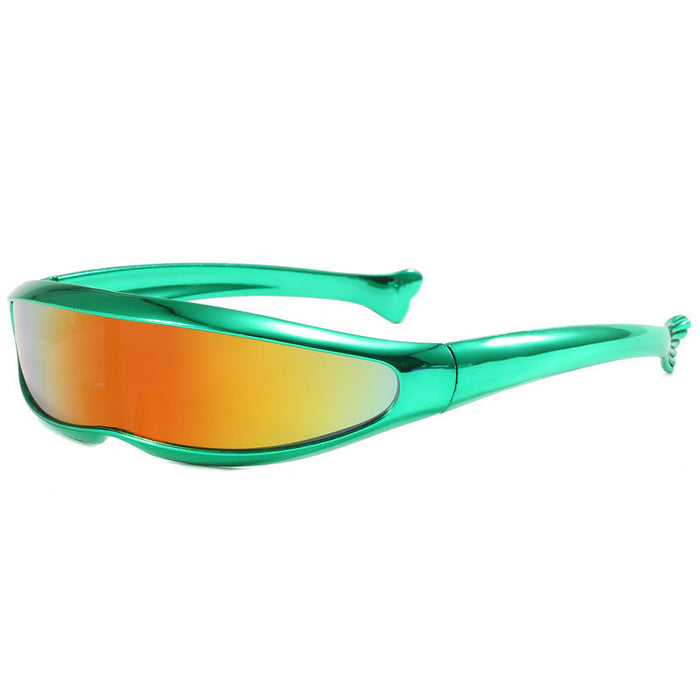 Damskie sportowe okulary przeciwsłoneczne z ergonomicznym designem i lustrzanymi soczewkami Karnz