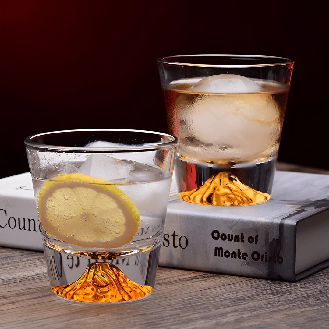 Szklanki do whisky z motywem Fuji – Elegancki zestaw dla koneserów