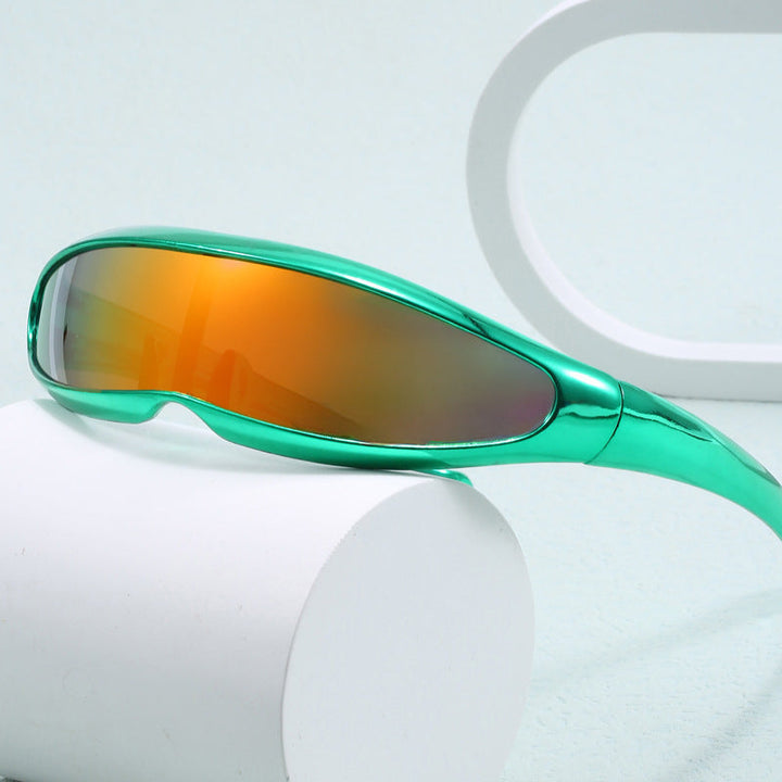 Damskie sportowe okulary przeciwsłoneczne z ergonomicznym designem i lustrzanymi soczewkami Karnz